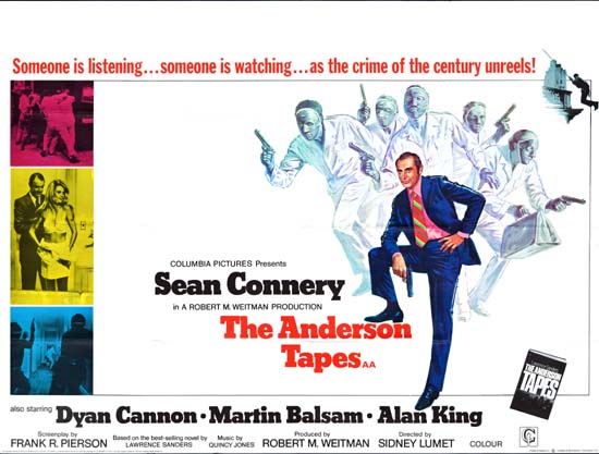 Anderson Tapes, The UK Quad movie poster