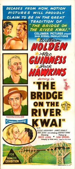Bridge on the River Kwai Australian Daybill movie poster