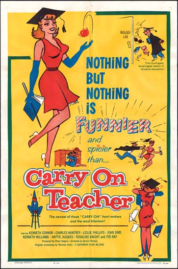 Carry On Teacher US One Sheet movie poster