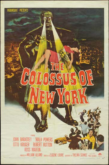 Colossus of New York, The US One Sheet movie poster
