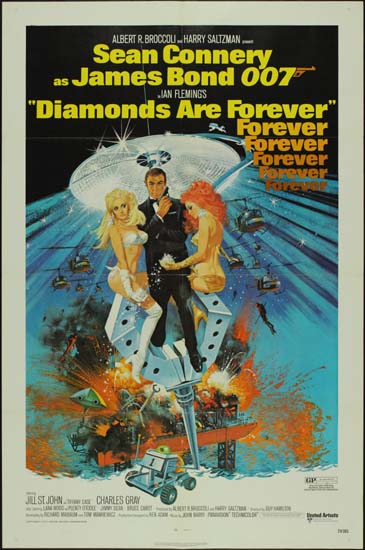 Diamonds Are Forever US One Sheet movie poster
