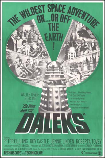 Dr Who and the Daleks US One Sheet movie poster