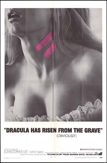 Dracula Has Risen from the Grave US One Sheet movie poster