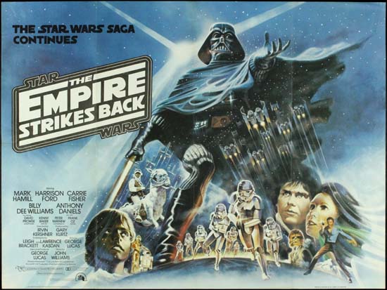 Empire Strikes Back, The UK Quad movie poster