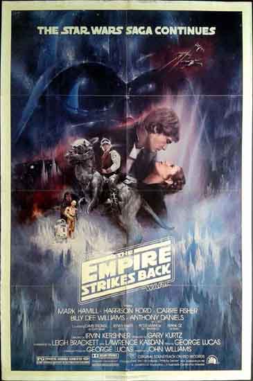 Empire Strikes Back, The US One Sheet style A movie poster