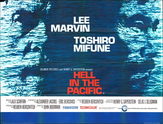 Hell in the Pacific UK Quad movie poster