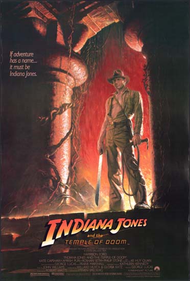 Indiana Jones and the Temple of Doom US One Sheet style A movie poster