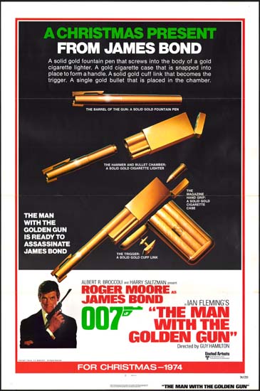 Man with the Golden Gun, The US One Sheet advance movie poster