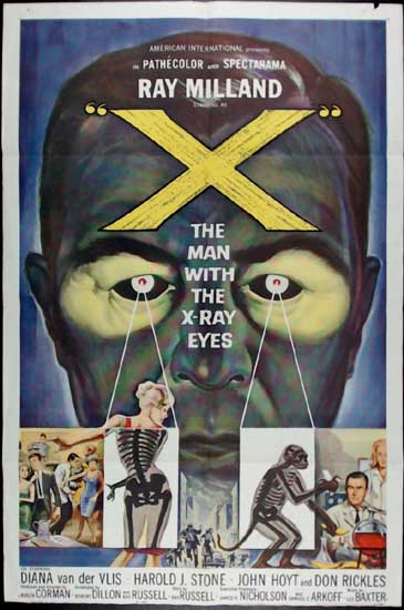 X The Man With XRay Eyes US One Sheet movie poster