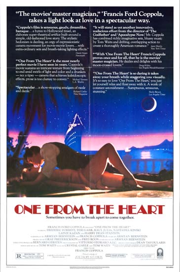 One from the Heart US One Sheet movie poster