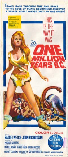 One Million Years BC Australian Daybill movie poster
