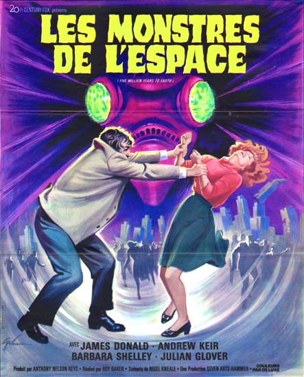 Quatermass and the Pit [ Five Million Miles to Earth ] French movie poster