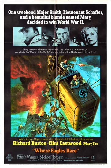 Where Eagles Dare US One Sheet style A movie poster