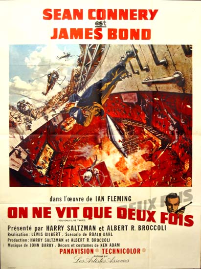 You Only Live Twice French Grande volcano style movie poster