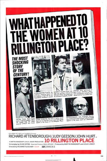10 Rillington Place US One Sheet movie poster