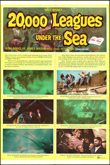 20000 Leagues Under the Sea US One Sheet style B movie poster