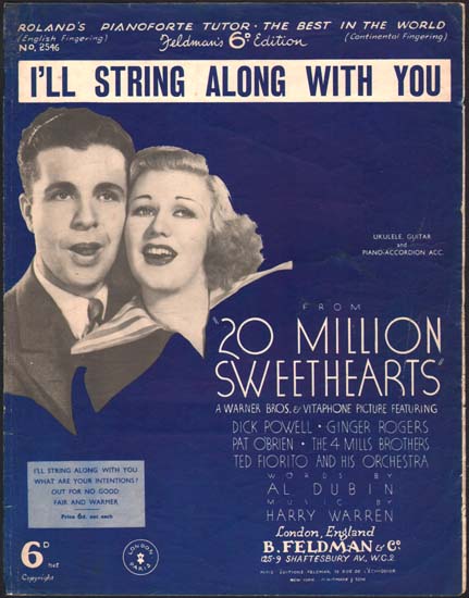 Twenty Million Sweethearts [ 20 Million Sweethearts ] UK Sheet Music