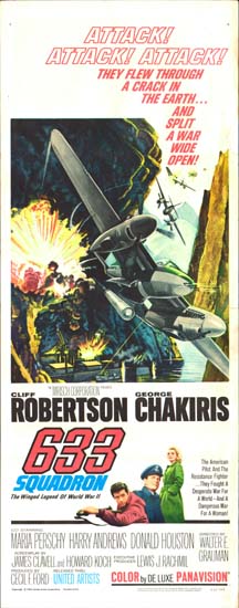 633 Squadron US Insert movie poster