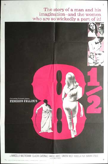 8 1/2 [ Otto e Mezzo ] US One Sheet international movie poster