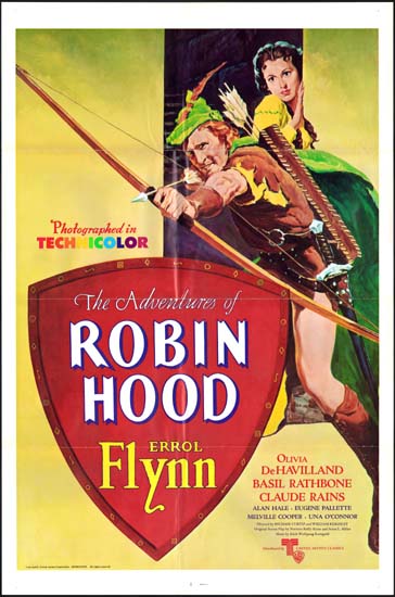 Adventures of Robin Hood, The US One Sheet movie poster