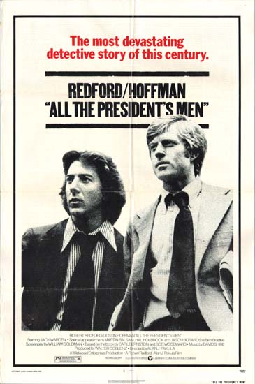 All The Presidents Men US One Sheet movie poster