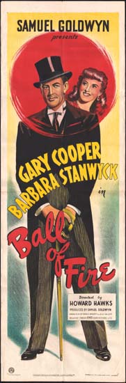 Ball of Fire UK Quad movie poster