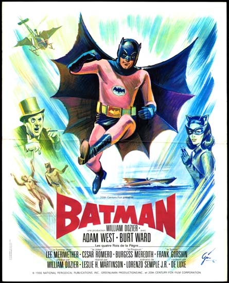 Batman The Movie French Petite movie poster