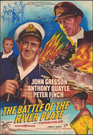 Battle of the River Plate [ Pursuit of the Graf Spee ] UK One Sheet movie poster