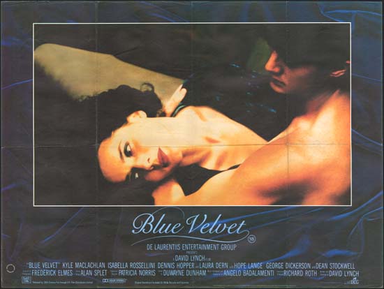 Blue Velvet UK Quad movie poster