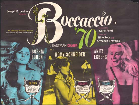 Boccaccio 70 UK Quad movie poster