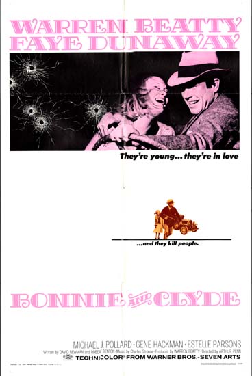 Bonnie and Clyde US One Sheet movie poster