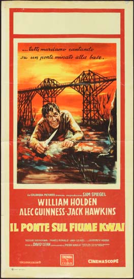Bridge on the River Kwai Italian Locandina movie poster