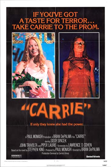 Carrie US One Sheet movie poster