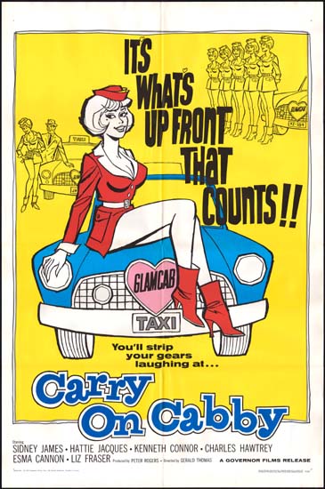 Carry On Cabby US One Sheet movie poster