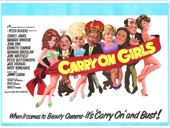 Carry On Girls UK Quad movie poster