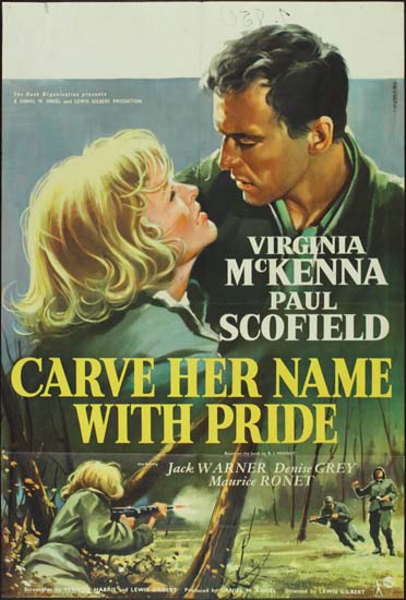 Carve Her Name With Pride UK One Sheet movie poster