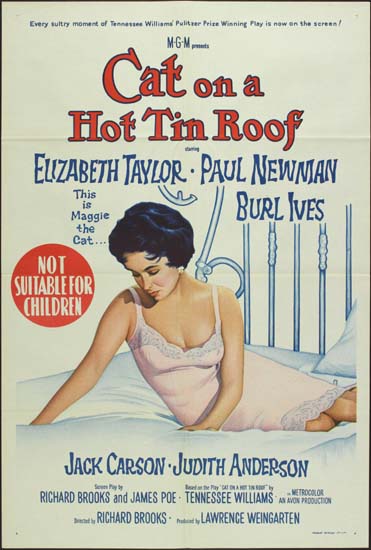 Cat on a Hot Tin Roof Australian One Sheet movie poster