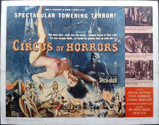 Circus of Horrors US Half Sheet movie poster
