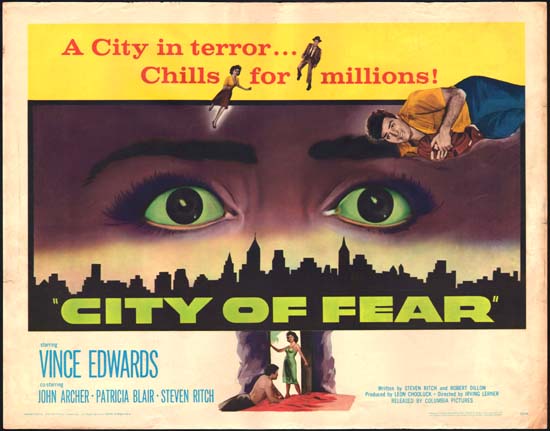 City of Fear US Half Sheet movie poster