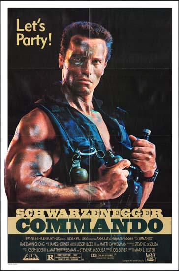Commando US One Sheet lets party style movie poster