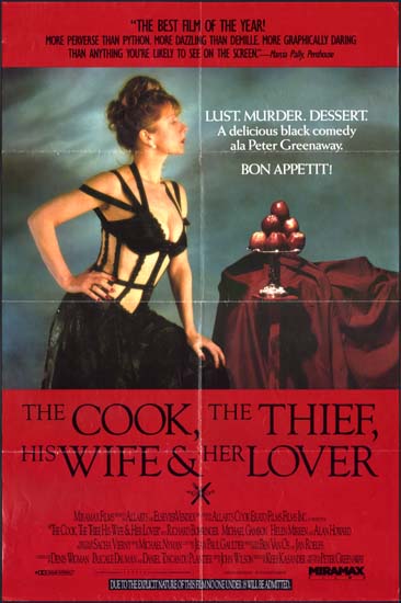 Cook the Thief His Wife and Her Lover, The US One Sheet movie poster