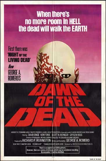 Dawn of the Dead US One Sheet movie poster