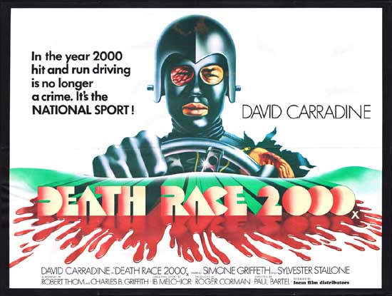 Death Race 2000 UK Quad movie poster