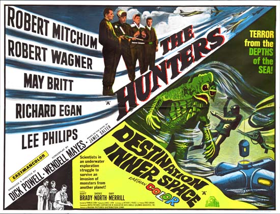 Destination Inner Space / Hunters, The UK Quad movie poster