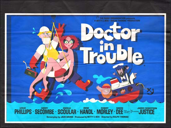 Doctor in Trouble UK Quad movie poster