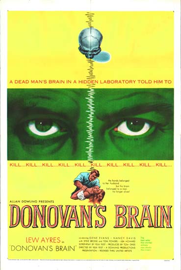 Donovans Brain US One Sheet movie poster