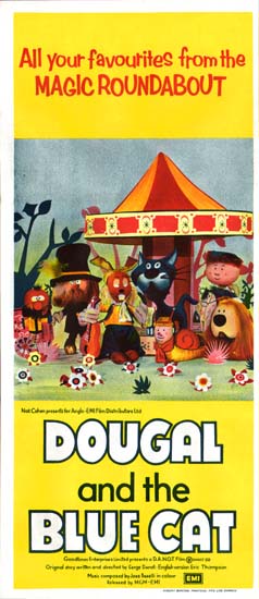 Dougal and the Blue Cat [ Pollux et le Chat Bleu ] Australian Daybill movie poster