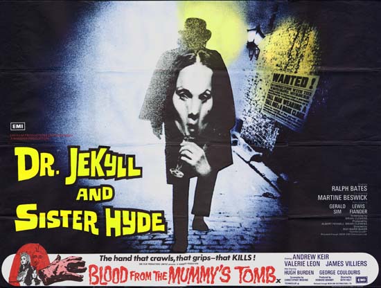Dr Jekyll and Sister Hyde UK Quad movie poster