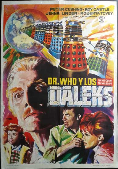 Dr Who and the Daleks Spanish One Sheet movie poster