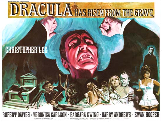 Dracula Has Risen from the Grave UK Quad movie poster